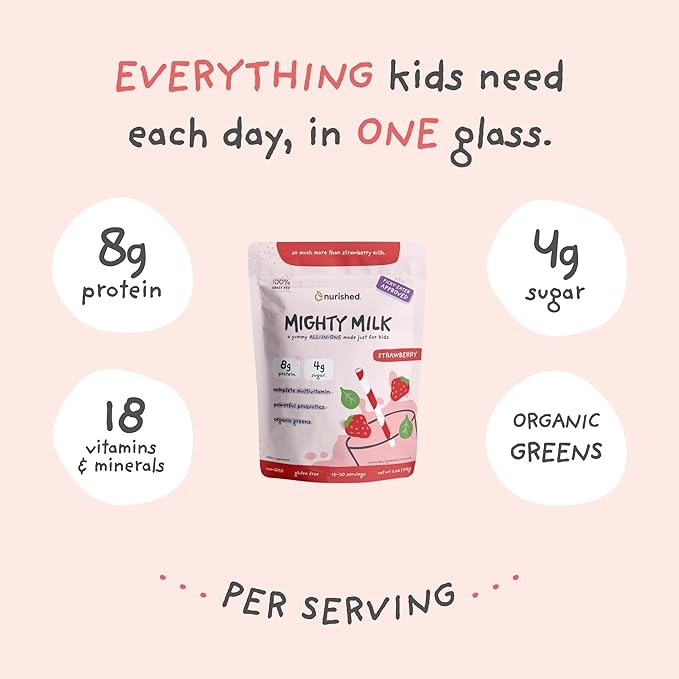 Mighty Strawberry Milk 2 Billion 15-30 Servings