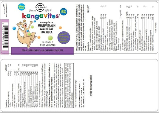 Solgar Kangavites, Bouncin’ Berry Flavor 120 Chewable