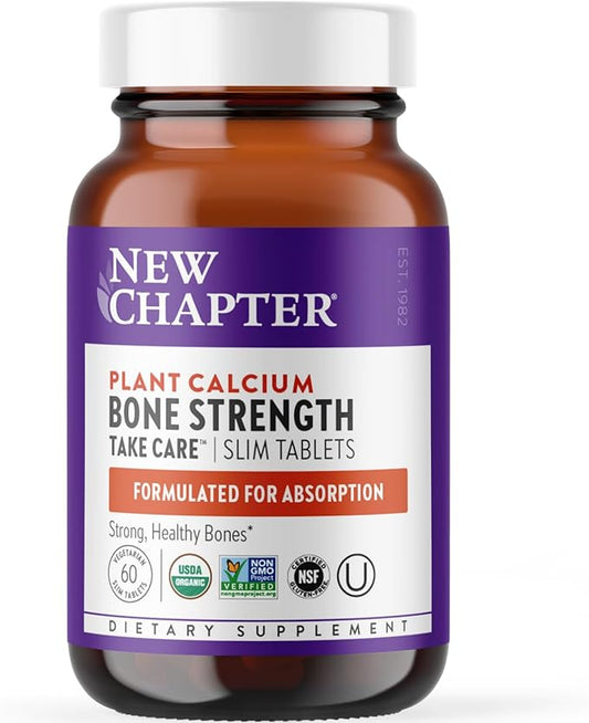 New Chapter Calcium Supplement D3+K2, 70+ 70+ Trace 60 Slim