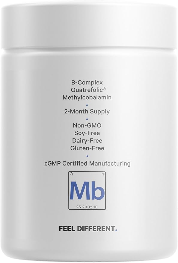 Codeage Methylfolate B Complex Supplements 5 MTHF, 1000mcg Methylated B12, Riboflavin, B6, Methylation 2 Months 120 Capsules