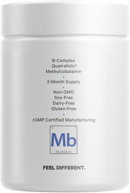 Codeage Methylfolate B Complex Supplements 5 MTHF, 1000mcg Methylated B12, Riboflavin, B6, Methylation 2 Months 120 Capsules