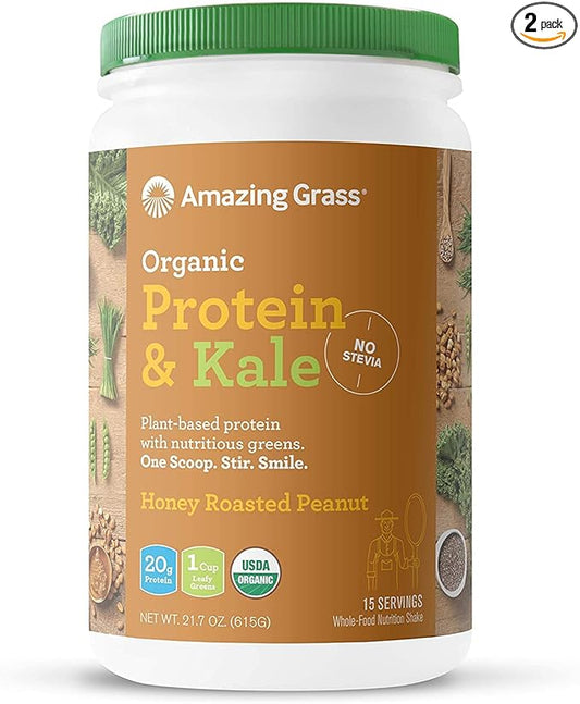 Amazing Grass | Protein & Kale 20g Protein, 44oz (Pack 2 Bottles)