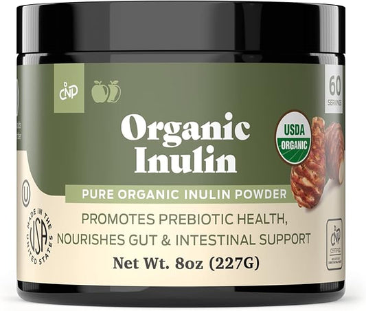 Pure Organic Inulin Powder Fiber Supplement 8oz Digestion