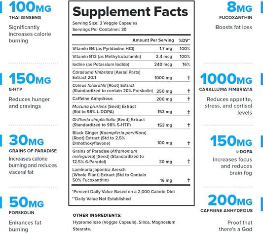 LEGION Phoenix Thermogenic Fat Burners & Weightloss Pills - 30 Serving, 90 Capsules (Caffeine)