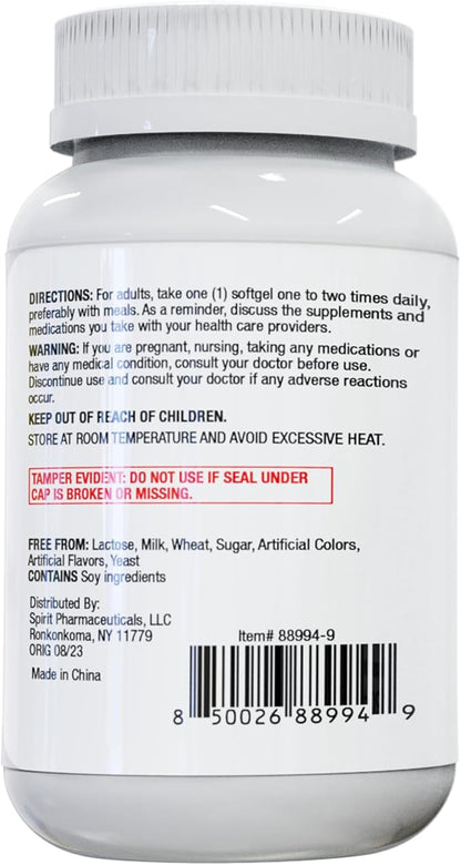 ValuMeds CoQ-10 Non-GMO Coenzyme Q10 Supplement, 120 Softgels (120 Count 1), 200 200 mg)