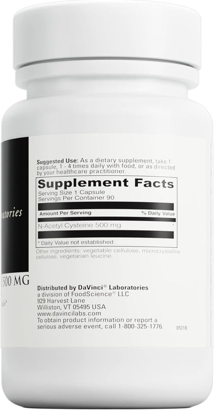 DAVINCI Laboratories - N-Acetyl Cysteine 500 90 Capsules