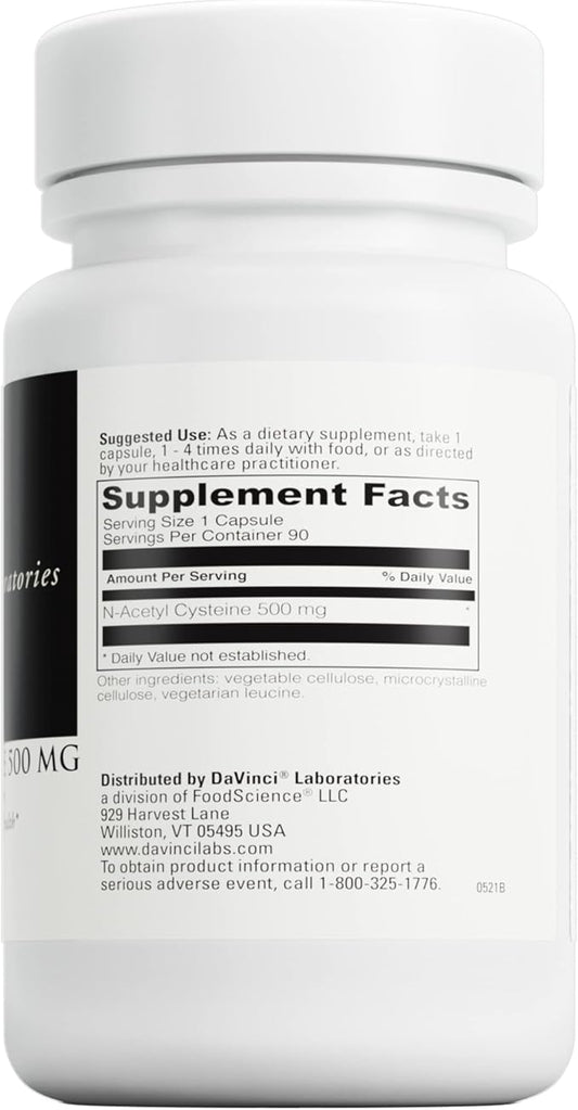 DAVINCI Laboratories - N-Acetyl Cysteine 500 90 Capsules