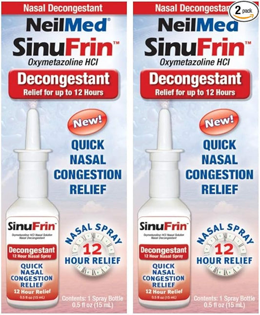 NeilMed Sinufrin Decongestant Relief Spray, (Packaging 0.5 Fl 2)