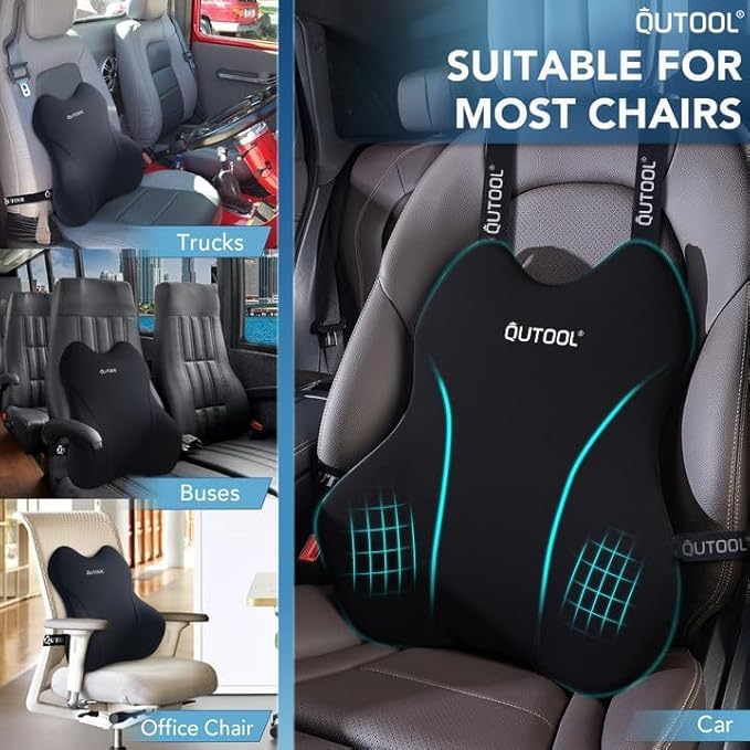 QUTOOL Lumbar Support Pillow for Car/Office