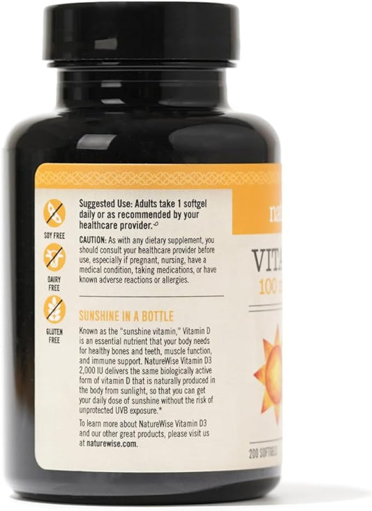 NatureWise Vitamin D3 4000iu (100 mcg) 200 Count