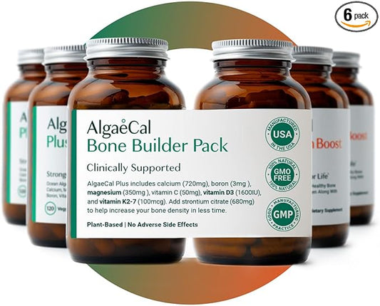 ALGAECAL - Calcium Supplement with Strontium, K2 MK7 MK7 (100mg) (100mg) & D3 (1600 (1600 IU) (250mg)& Trace 3 Months