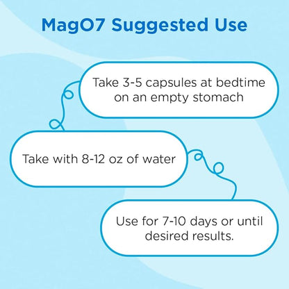 nbpure MagO7 - Natural Colon Cleanse & Detox - Occasional Constipation Relief, Stool Softening, & Bloating Support for Men & Women - Ozonated Magnesium Oxide, 90 Capsules