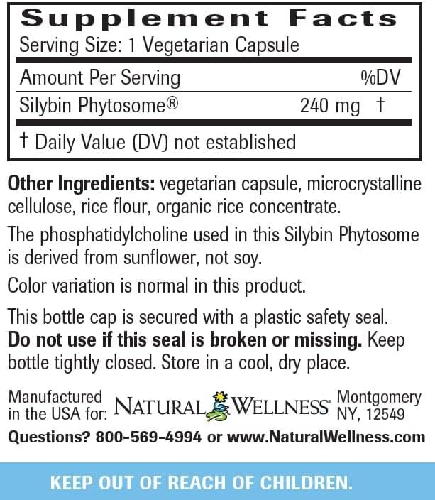 Natural Wellness Maximum Milk Thistle Liver Detox 90 Capsules,