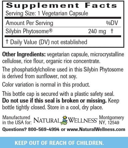 Natural Wellness Maximum Milk Thistle Liver Detox 90 Capsules,