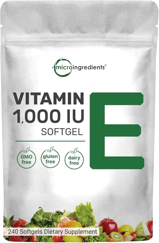 Micro Ingredients Vitamin E 1000 IU, 240 Softgels