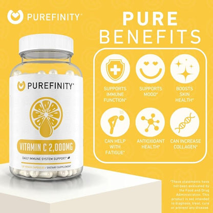 Vitamin C 2000mg Capsules – Double 120 Capsules (1 Month