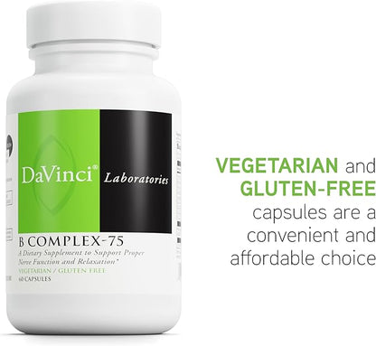 DAVINCI Labs B Complex-75 B6, B12, B12, Biotin, 60 Capsules