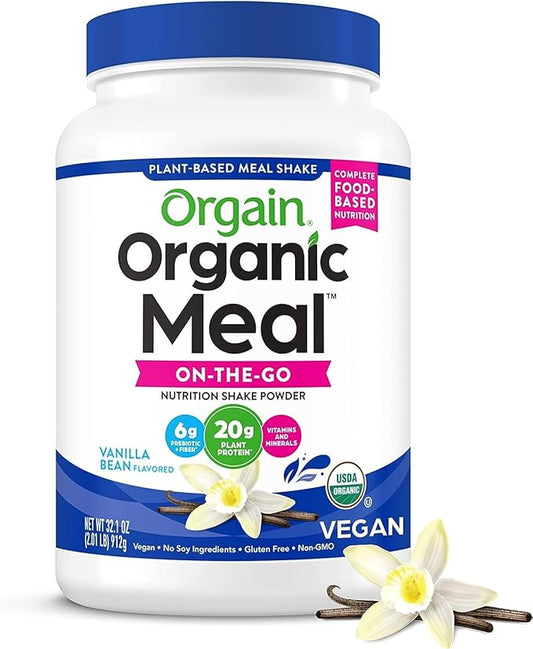 Orgain Organic Meal, Vegan Meal Replacement 20g Plant 6g Prebiotic 2.01lb