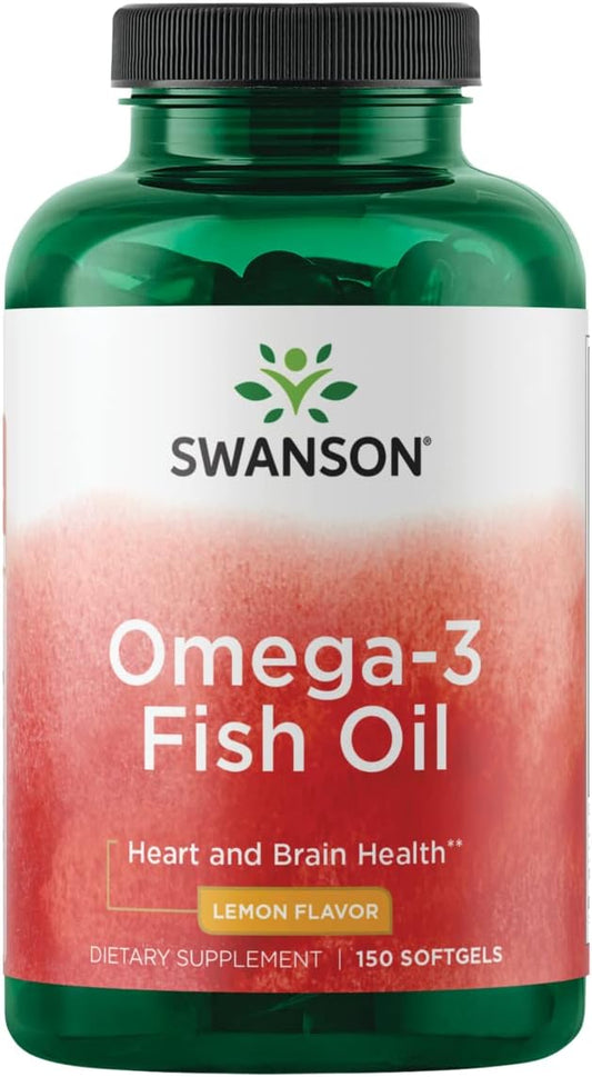 Swanson Omega 3 Fish Oil Supplement 180 mg 120 mg 150 Softgel