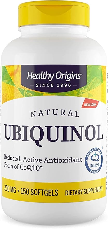Healthy Origins Ubiquinol (Active form of CoQ10), 200 200 mg CoQ10 - 150 Softgels