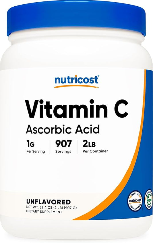 Nutricost Ascorbic Acid Powder (Vitamin C) 2 LBS