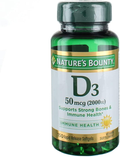 Nature's Bounty D3-2000 IU Super Strength 150 Softgels, 6