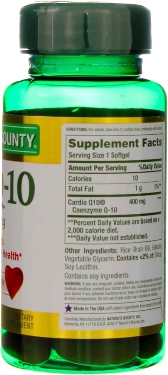 Nature's Bounty Cardio Q10, Co Q-10 400 mg 39 ea 2)