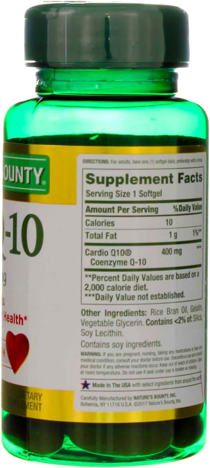Nature's Bounty Cardio Q10, Co Q-10 400 mg 39 ea 2)