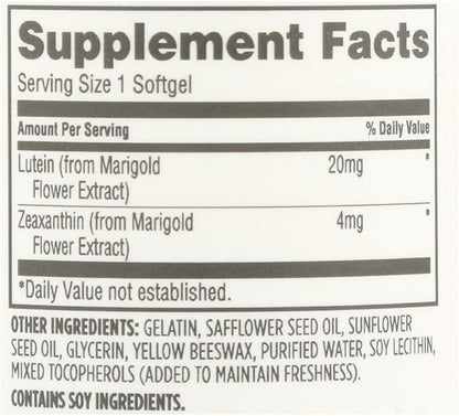 Whole Foods Market, Lutein 20mg Zeaxanthin, 60 Count