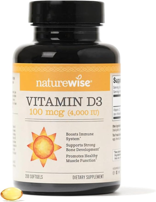 NatureWise Vitamin D3 4000iu (100 mcg) 200 Count