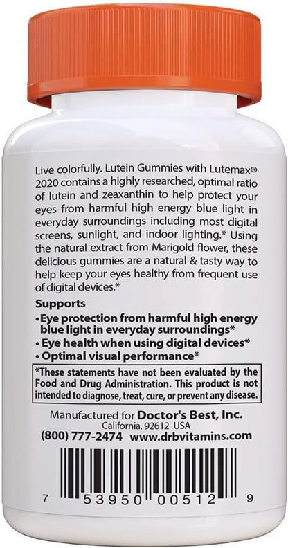 Doctor's BEST Lutein Gummies with Lutemax 2020, 60 60 Ct,