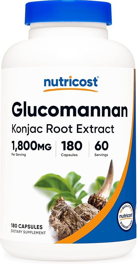 Nutricost Glucomannan 1,800mg Per Serving, 180 Capsules