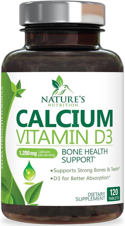 Calcium 1200 mg Plus Vitamin D3, 120 Tablets