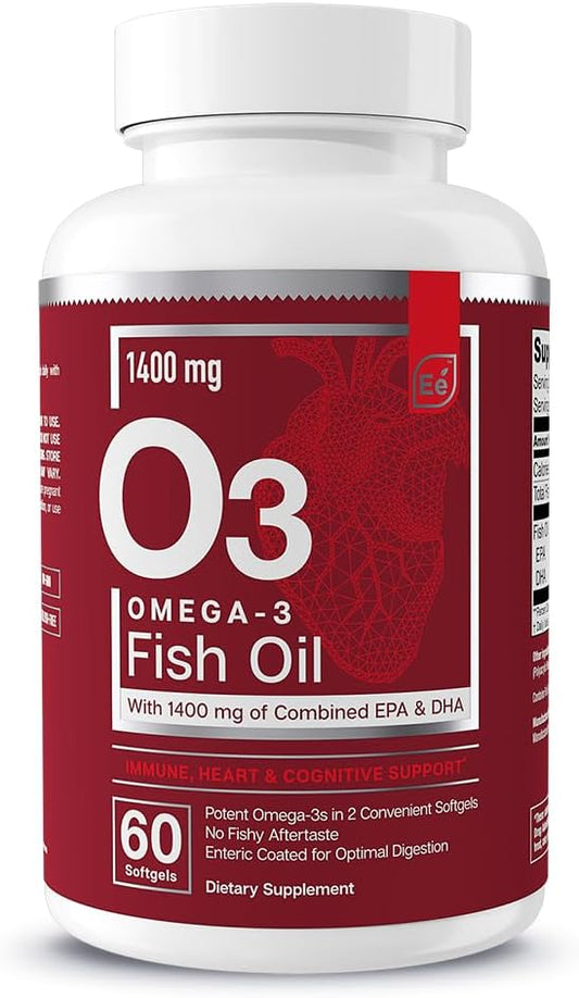 Essential Elements Omega-3 Fish Oil Supplement 60 Softgels