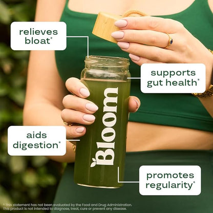 Bloom Nutrition Superfood Greens Powder, Digestive Enzymes with Probiotics and Prebiotics, Gut Health, Bloating Relief for Women, Chlorella, Green Juice Mix with Beet Root Powder, 30 SVG, Citrus