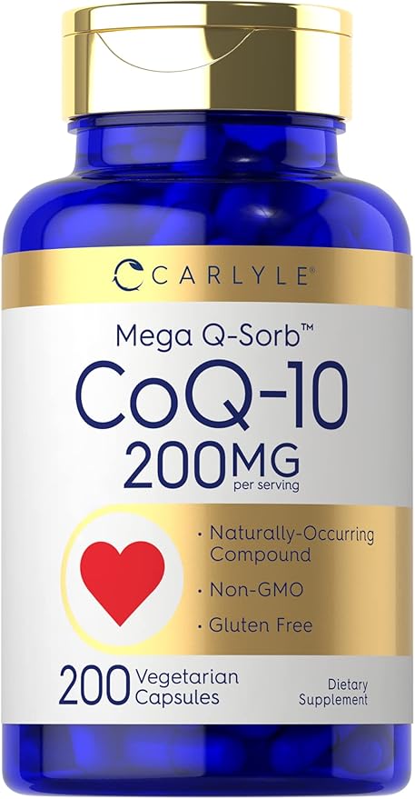 Carlyle CoQ10 200mg 200 Capsules Q-10 |