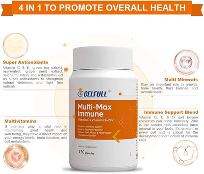 Multi-Max Immune Support Supplement 4 Month 120 Capsules 2 Pack