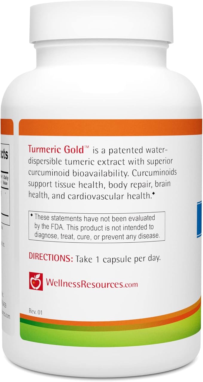 Turmeric Gold Caps with TurmiPure Turmeric Extract (90 Capsules)