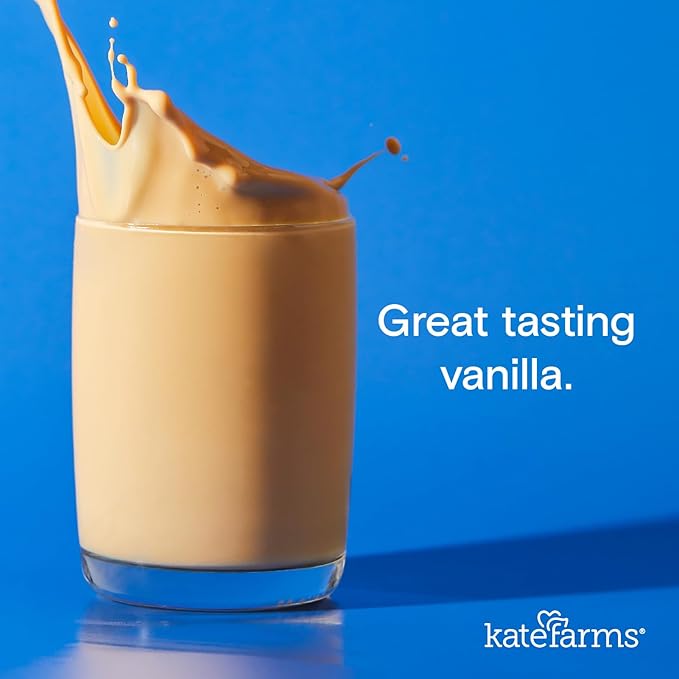 KATE FARMS Organic Nutrition Shake, Vanilla, 16g protein, 27 Vitamins 11 oz (6 Pack)