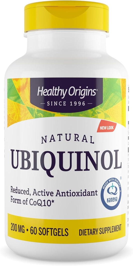 Healthy Origins Ubiquinol (Active form of CoQ10), 200 200 mg CoQ10 - 60 Softgels