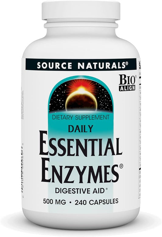 Source Naturals Essential Enzymes 500mg Bio-Aligned 240 Capsules