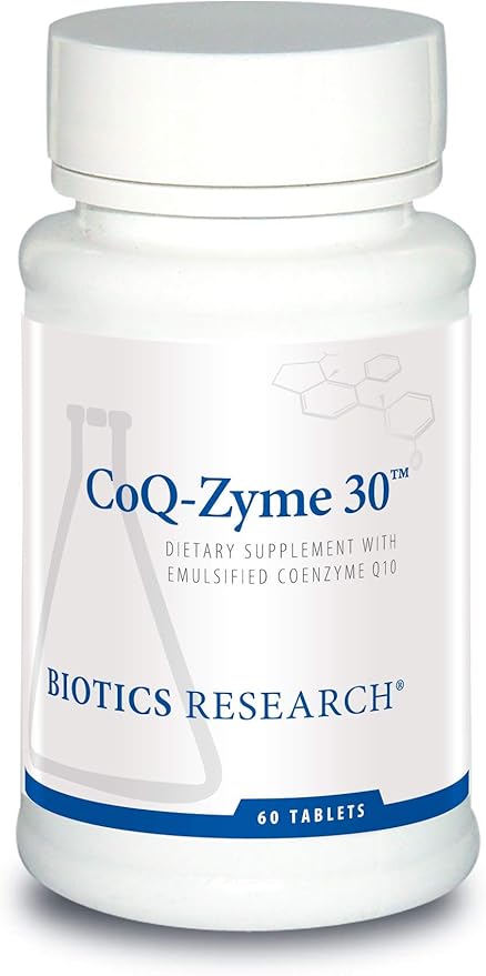 Biotics Research CoQZyme 30 milligram of Q10 CoQ10. CoQ10. Supplies 60 Tabs