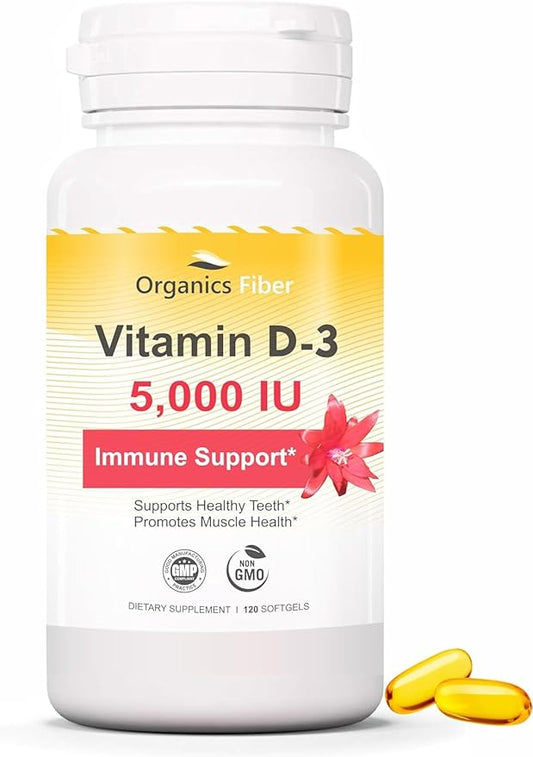 Vitamin D3 125 mcg (5,000 IU) (120 Softgels)