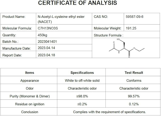 GlyNAC-ET NAC Supplement N-Acetyl Cysteine Ethyl Ester 20x More (60 Capsules)