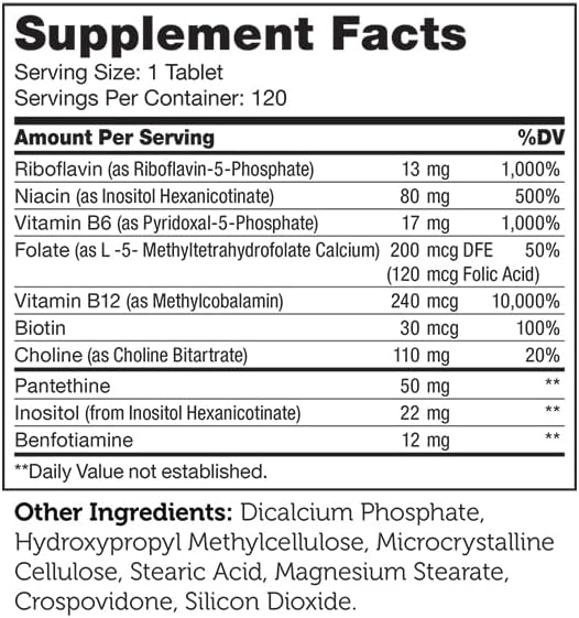 Zahler B Complex, Bioactive B-Complex Vitamins 120 Timed