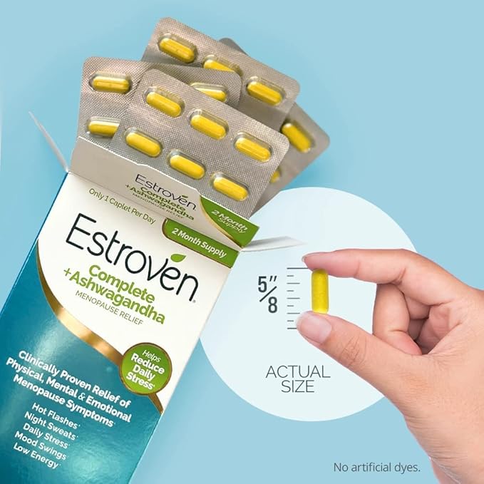 Estroven Complete Menopause Relief + Ashwagandha 60 Ct 30 Ct