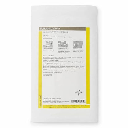 Medline Sterile Bordered Gauze, 3" x 6" with 1.5" x 4" Pad 15)