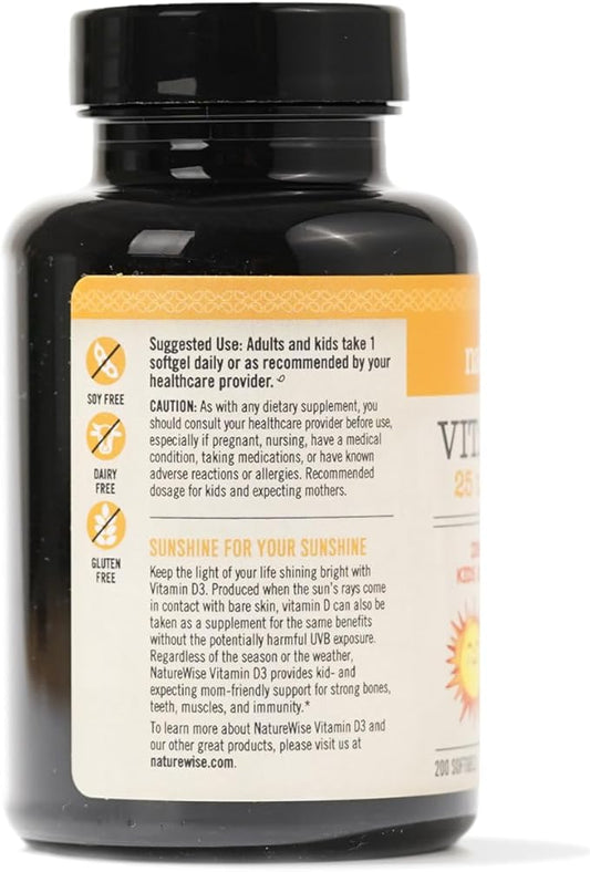 NatureWise Vitamin D3 1000iu (25 mcg) 200 Count