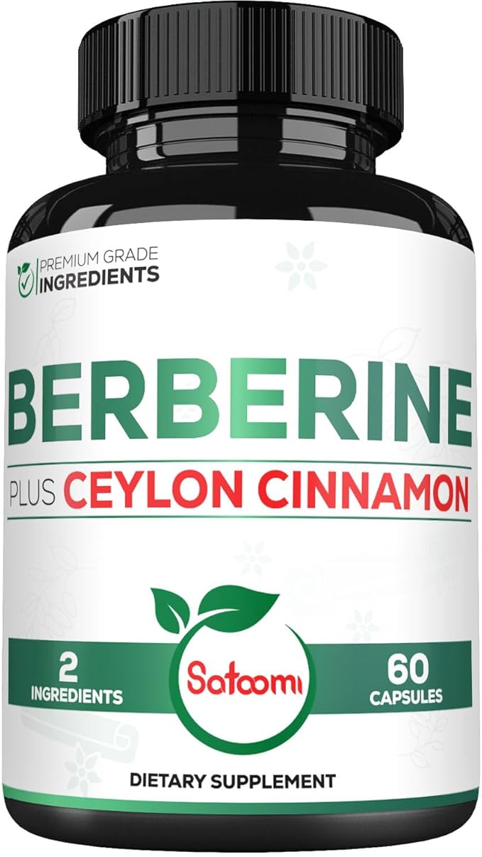 1500mg Berberine with Ceylon Cinnamon Supplement 60 Capsules
