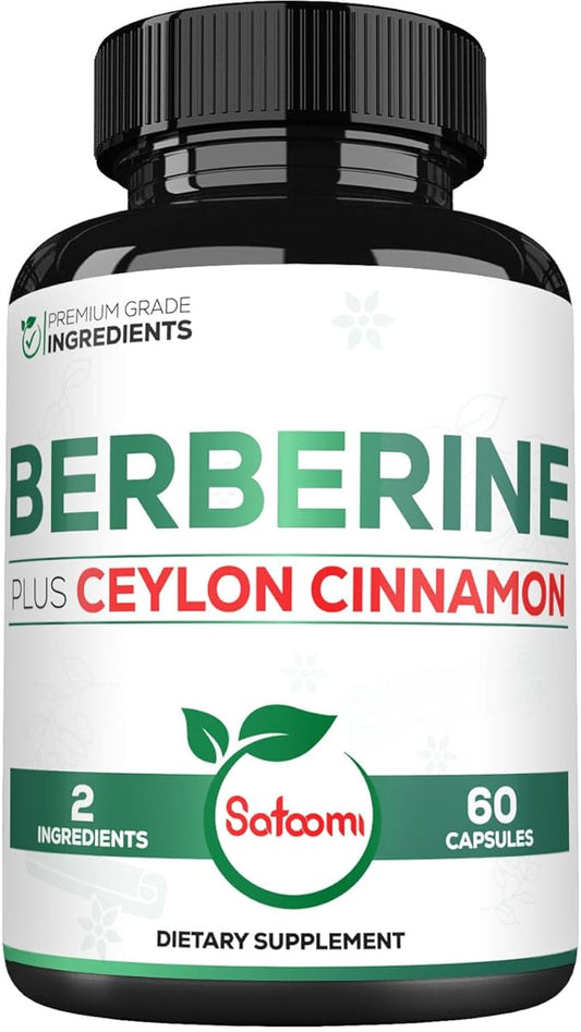 1500mg Berberine with Ceylon Cinnamon Supplement 60 Capsules